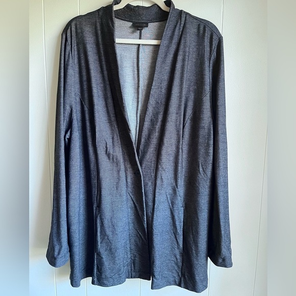 J. Jill Grey Wearever Collection Button Front Long Line Jacket Office We… - Picture 3 of 11